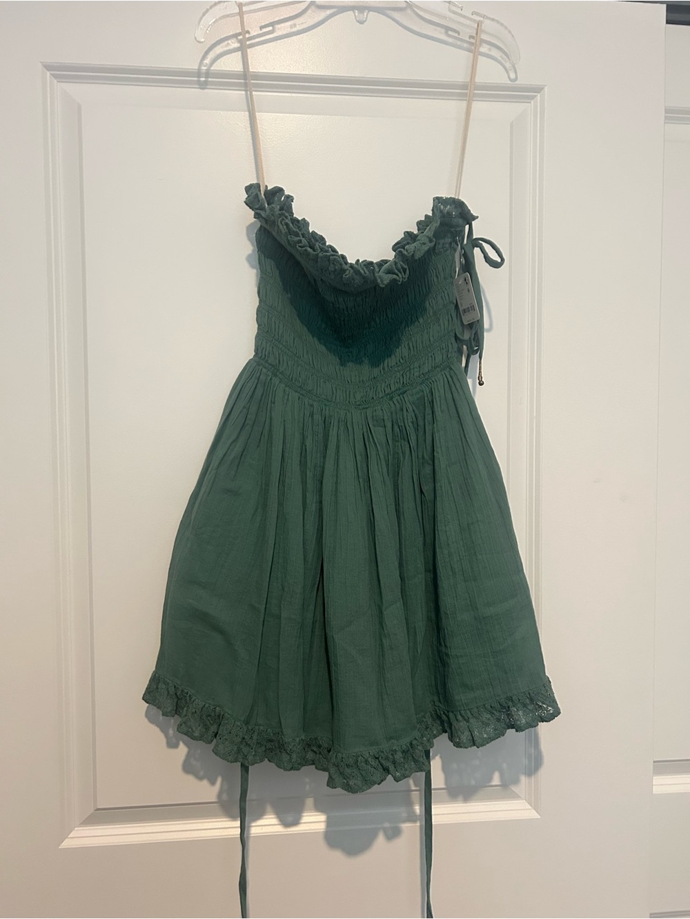 Free people Women’s Green Ruffle-Trim Sundress